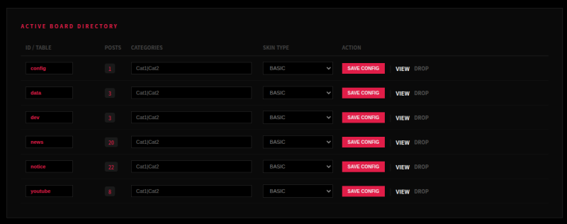 NETBOARD 관리자 게시판 스킨 선택 기능